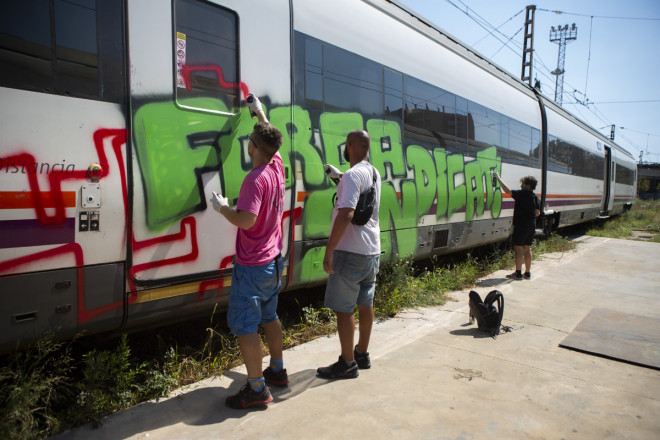 La velocitat dels grafiters de trens